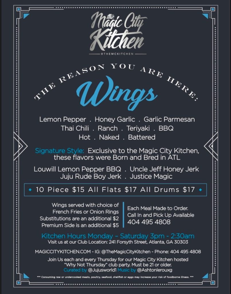 Menu Magic City Kitchen
